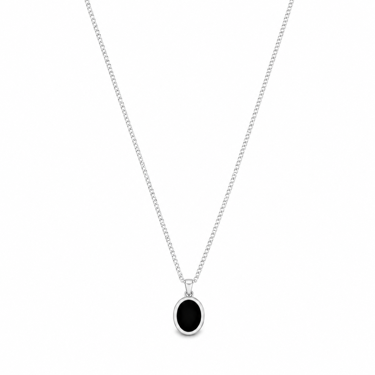 Imperial Onyx necklace for men silver 925