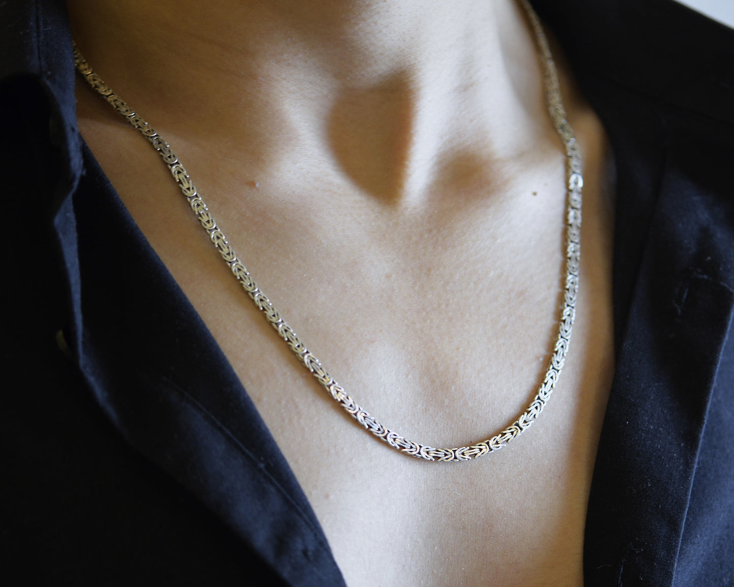 necklace for men pure silver 925k (king)
