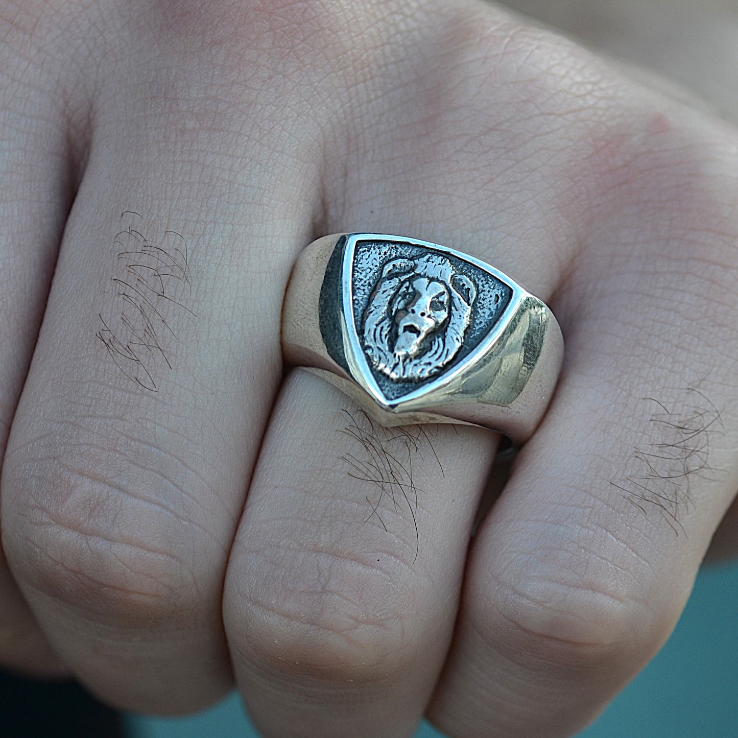 trend ring original swiss silver 925k lion style