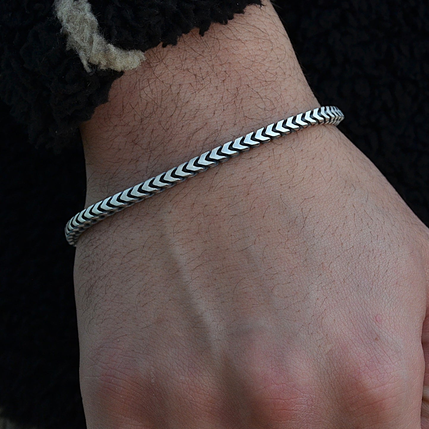 The snake appeared bracelet silver italian 925k