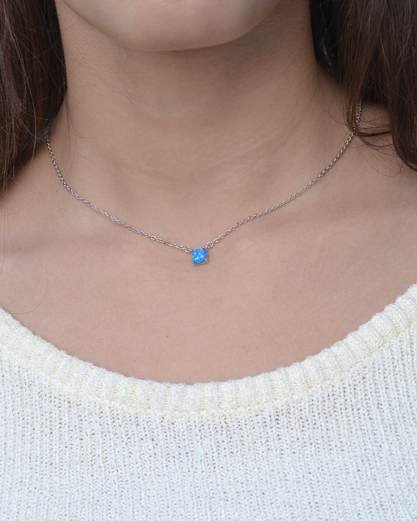 new opal necklace for women silver 925k italian