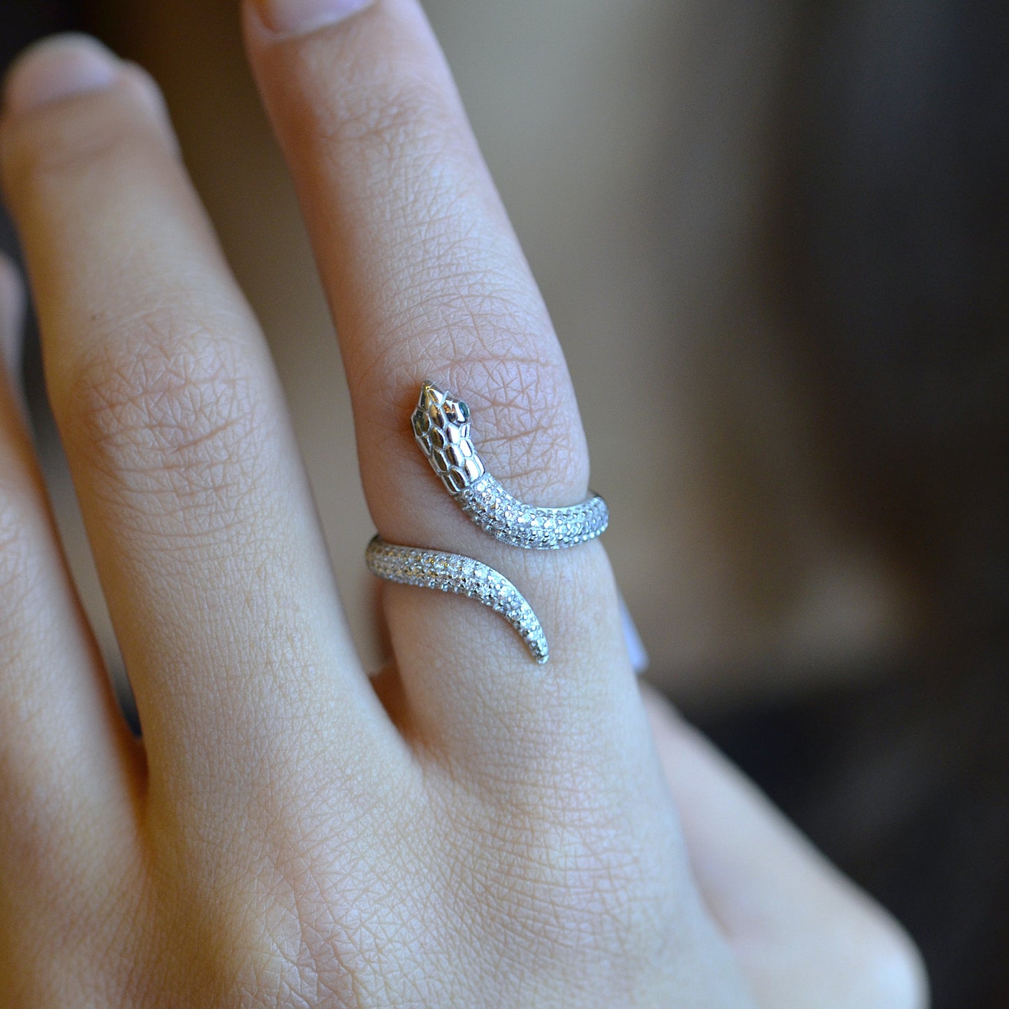 Snake ring New silver 925k
