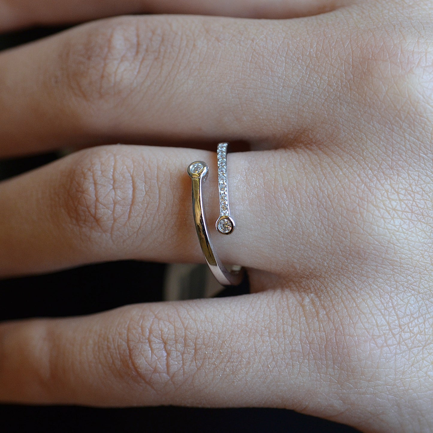 Circle ring silver 925k