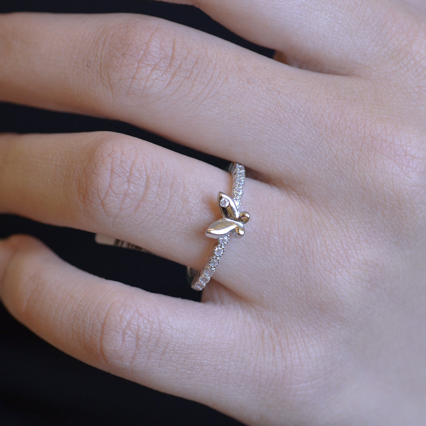 Butterfly ring silver 925k