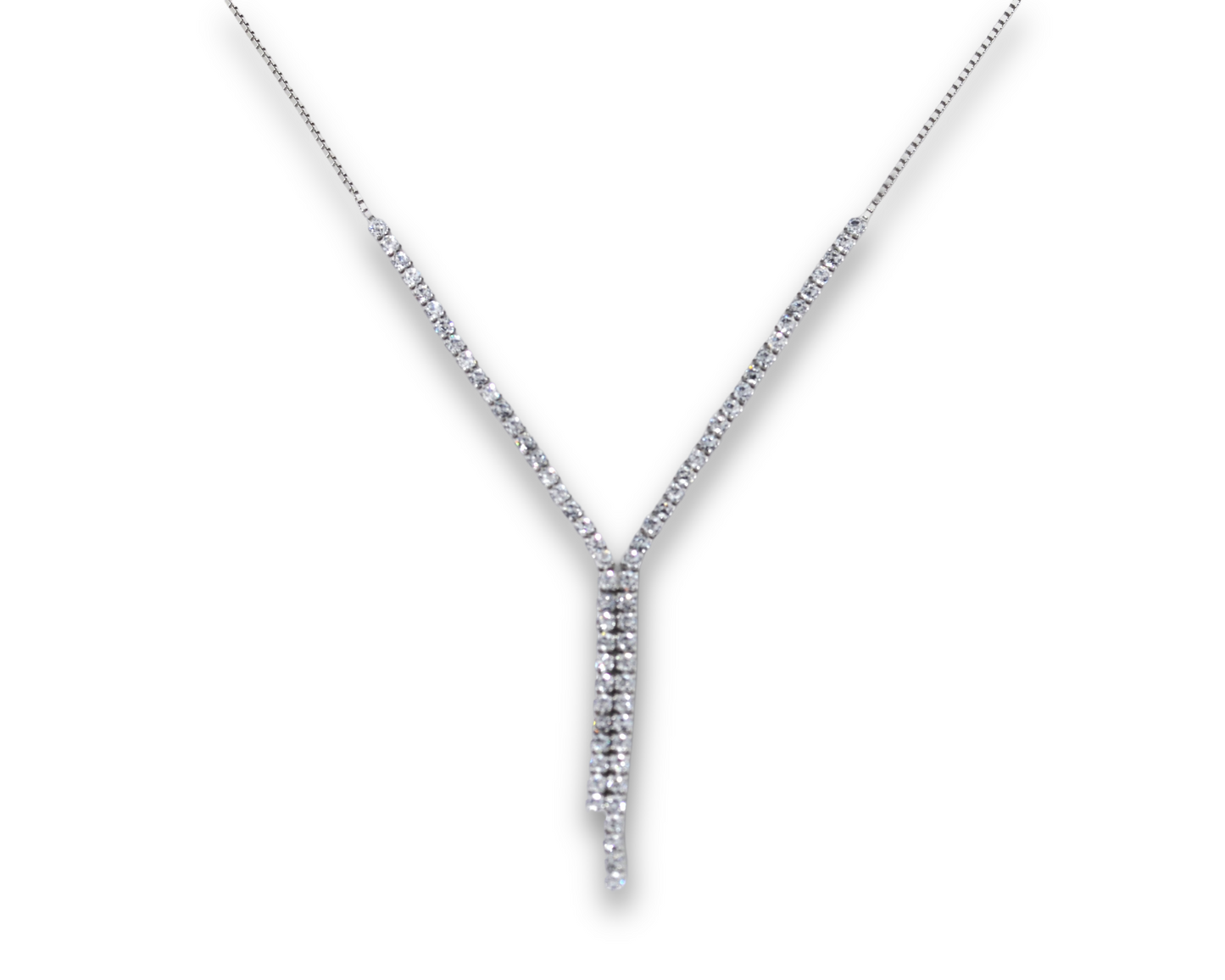 tennis necklace for women pure silver 925k plated by PLATINUM