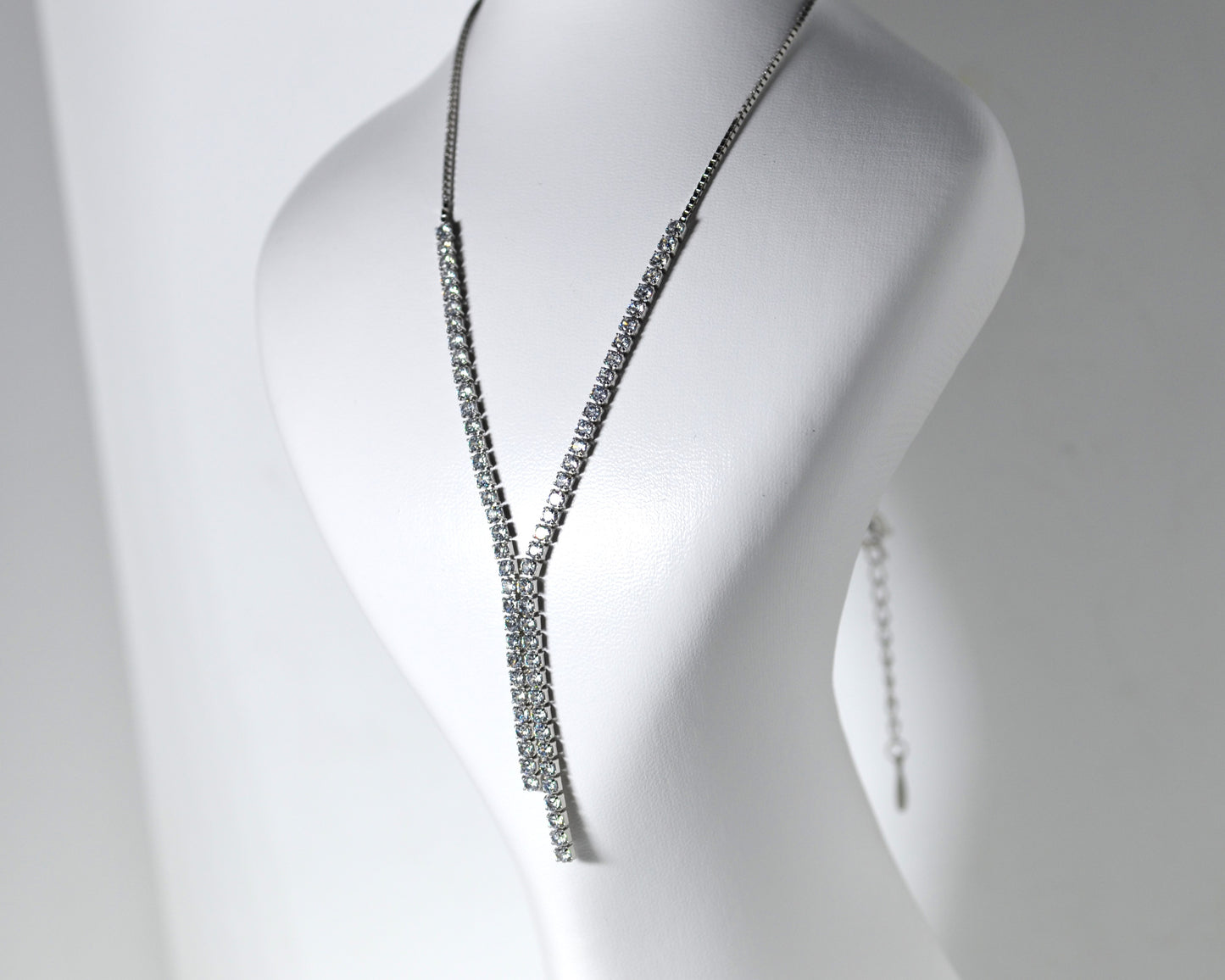 tennis necklace for women pure silver 925k plated by PLATINUM
