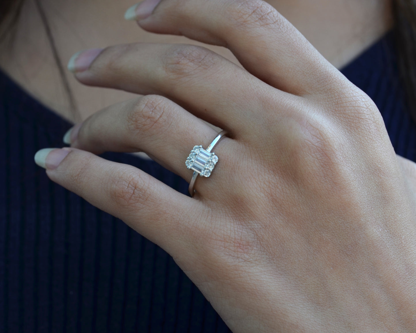 ring for women silver 925k plated by platinum