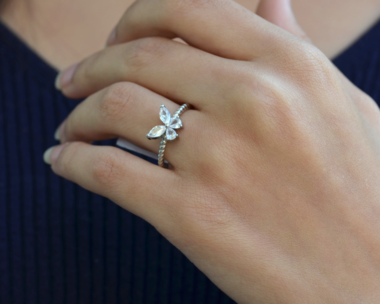 ring for women silver 925k plated by platinum