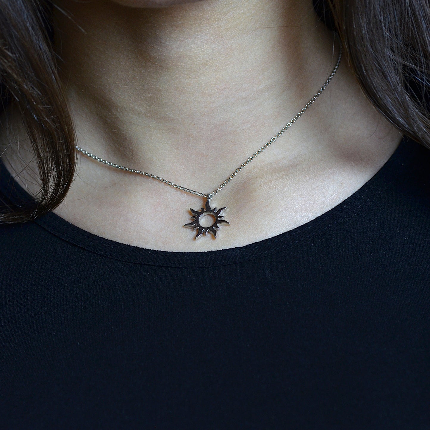 Solar Glow Necklace Silver 925K