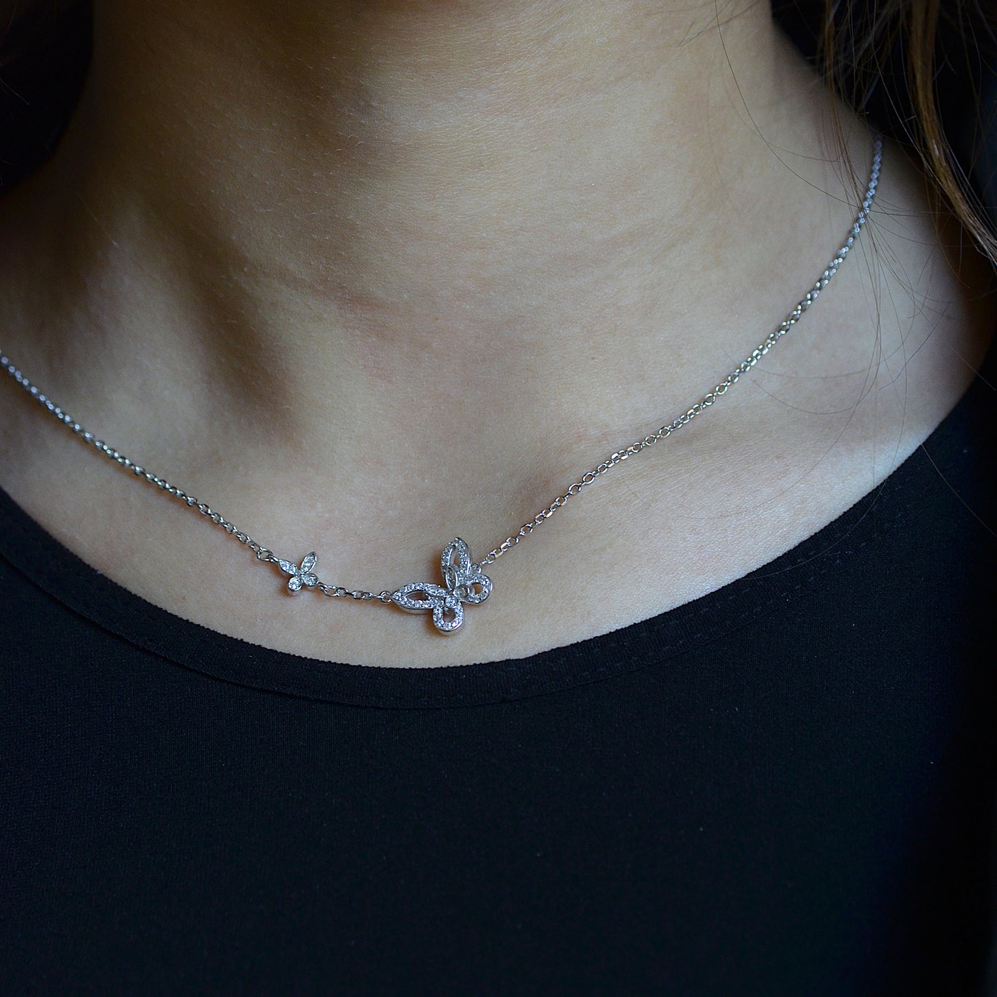 Butterfly Bliss Necklace Silver 925K