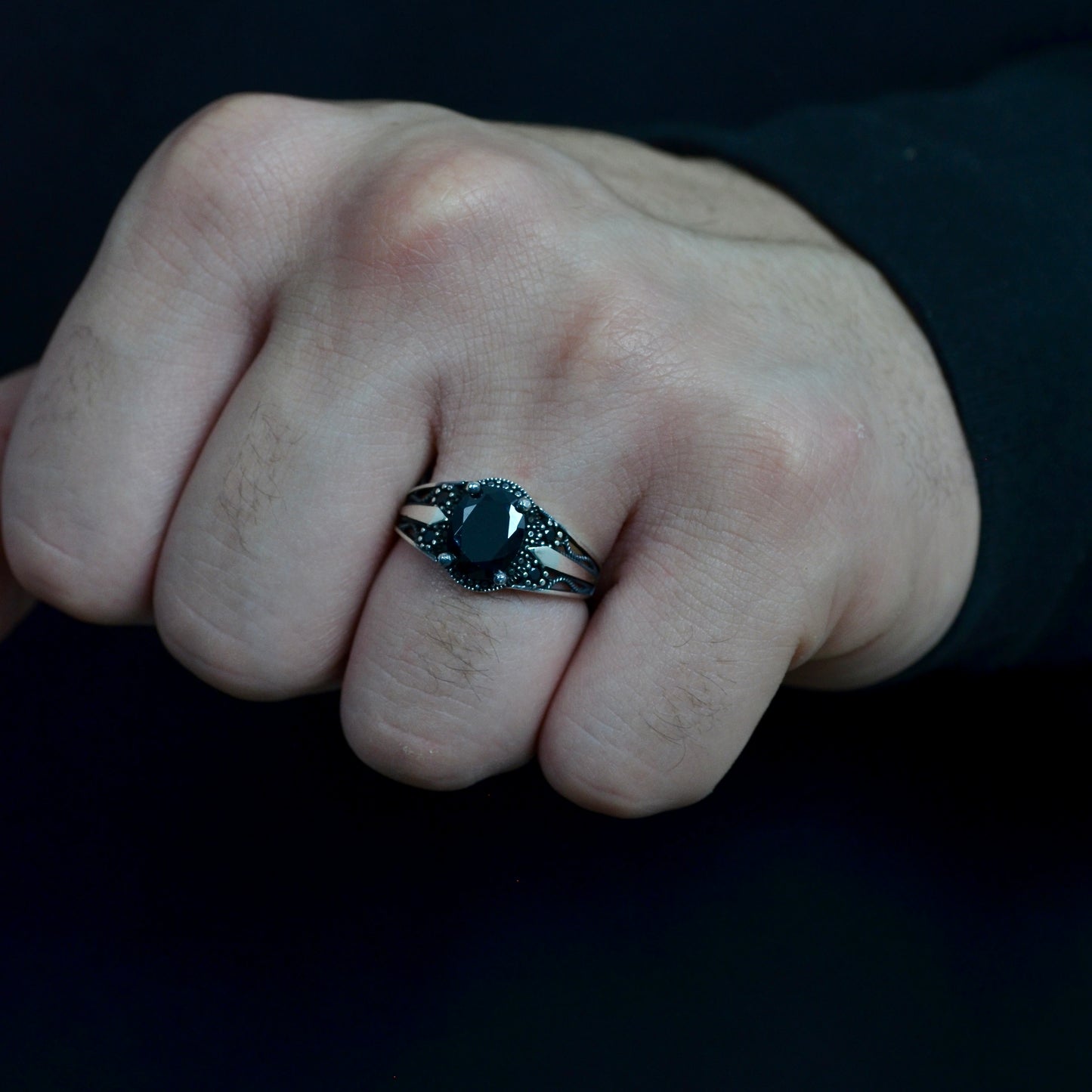 Noir Elegance Ring silver 925k