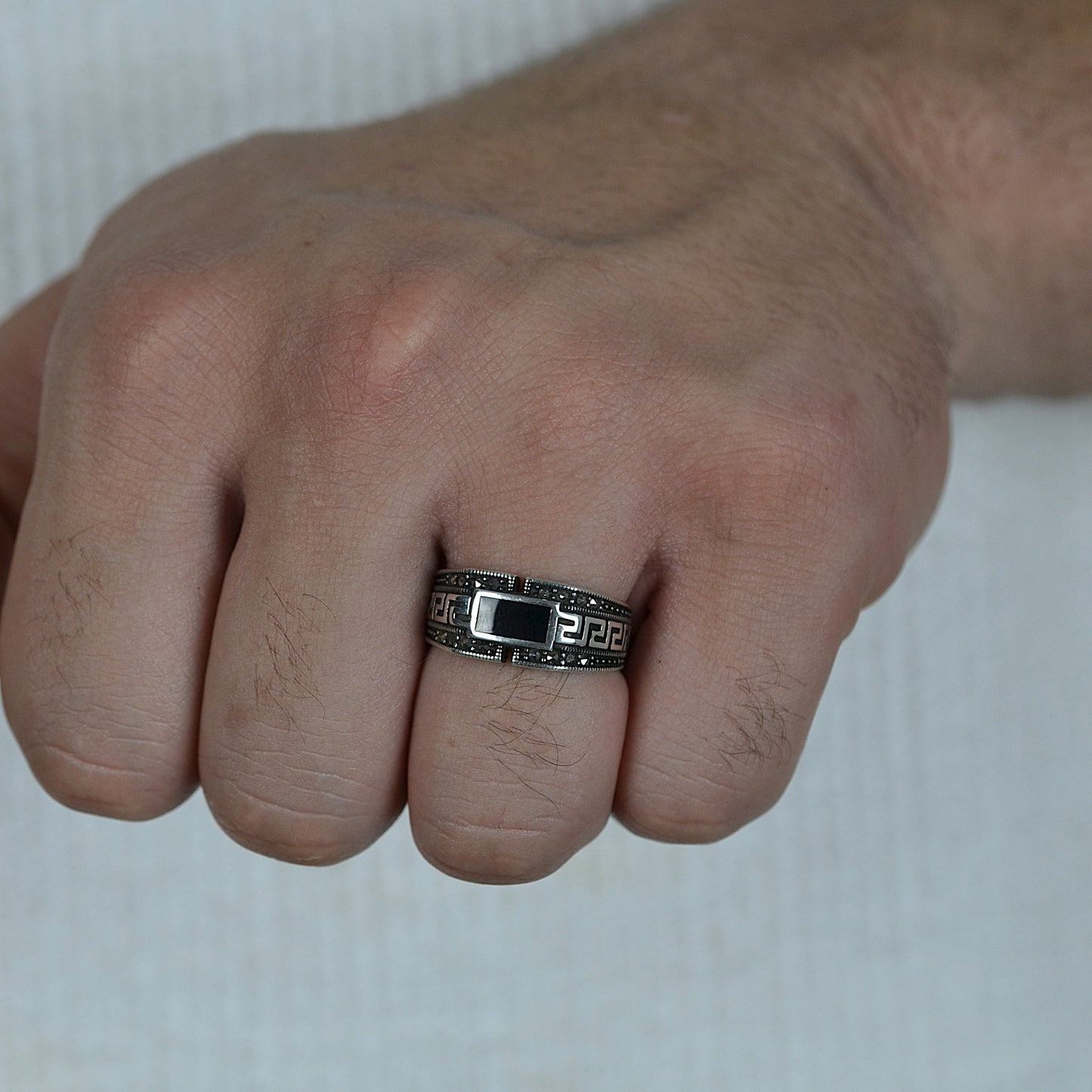 Spartan Noir Ring silver 925k