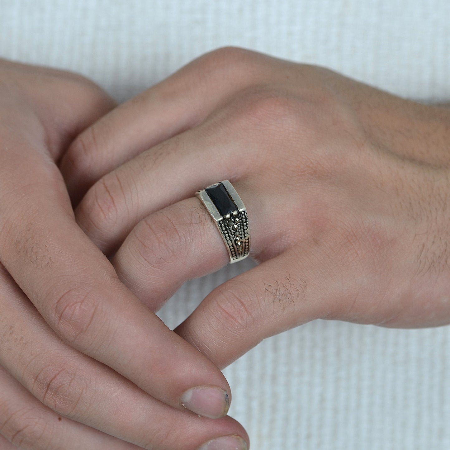 Obsidian Legacy Ring silver 925k