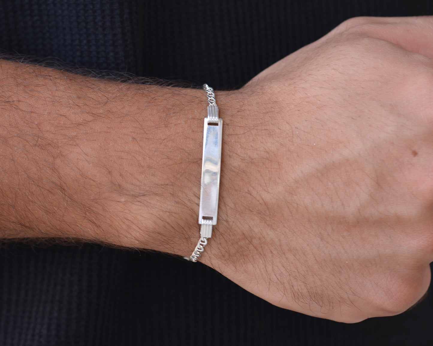 new silver bracelet WHITH CUSTOM WRITE 925k