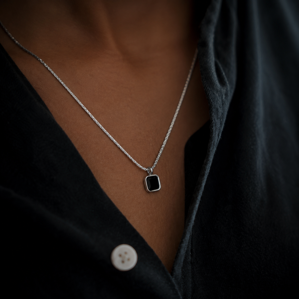 Black Signature necklace silver 925