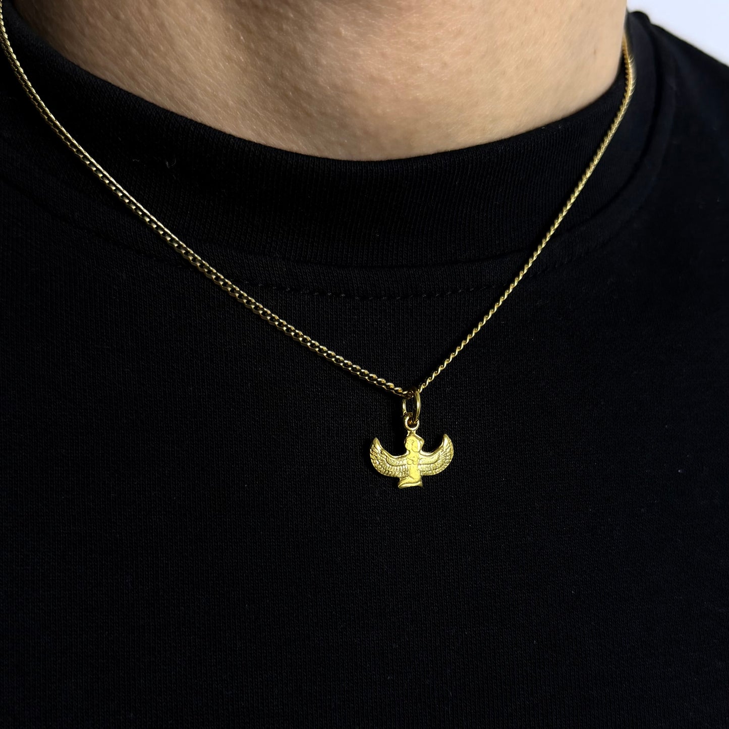 Golden Horus Falcon Pendant – Silver 925 Gold Plated