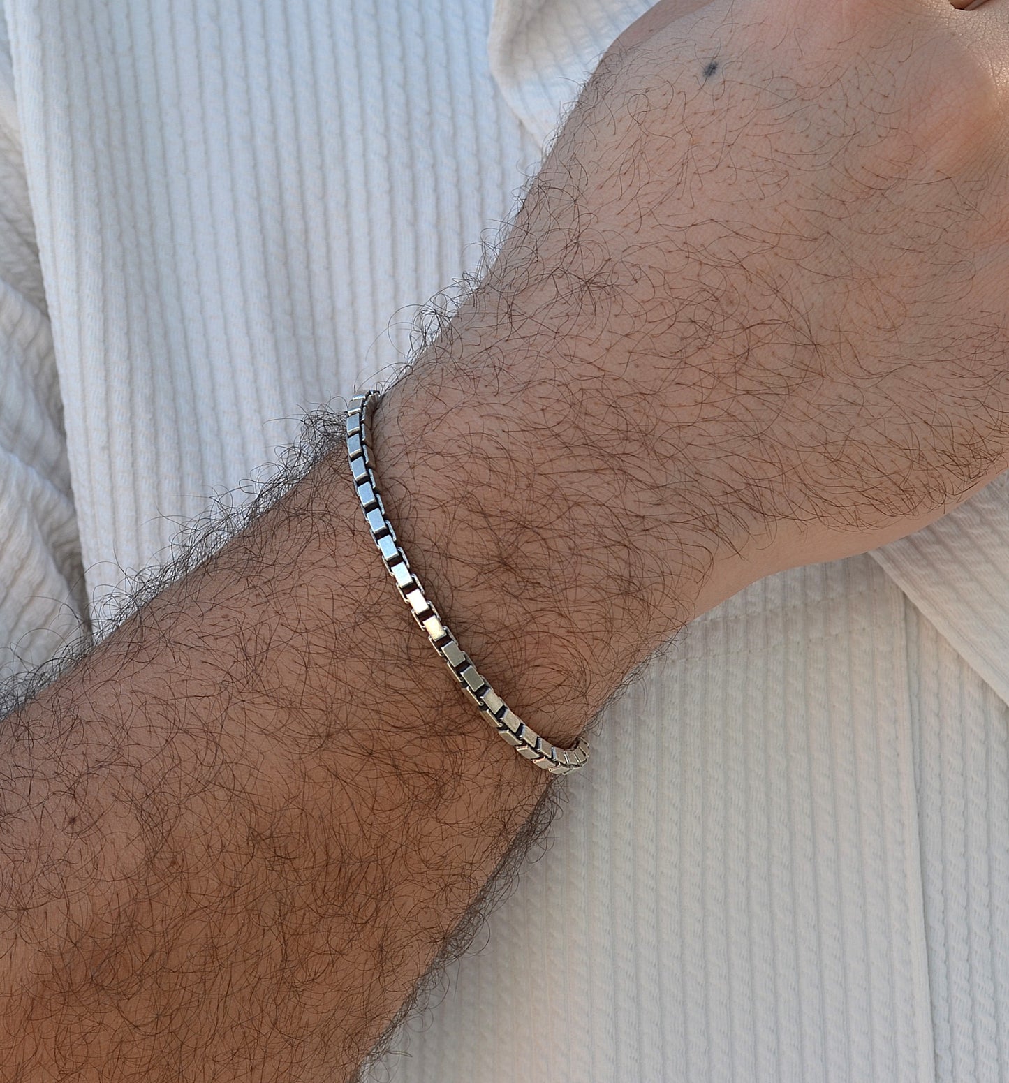 bracelet for men 925k silver box style