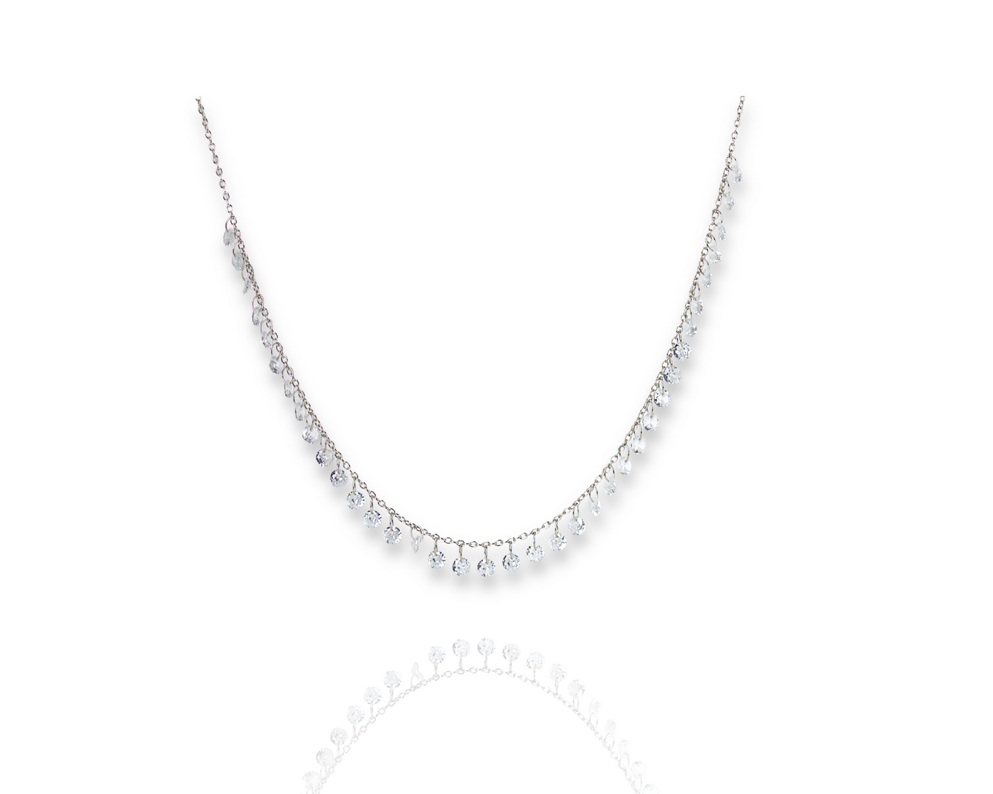 necklace for women with zarkon stones pure silver