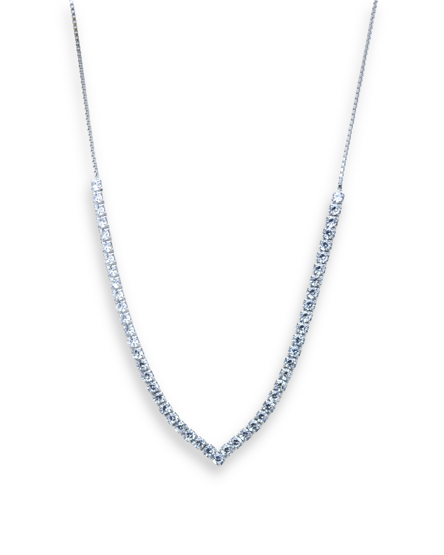 tennis necklace for women pure silver 925K