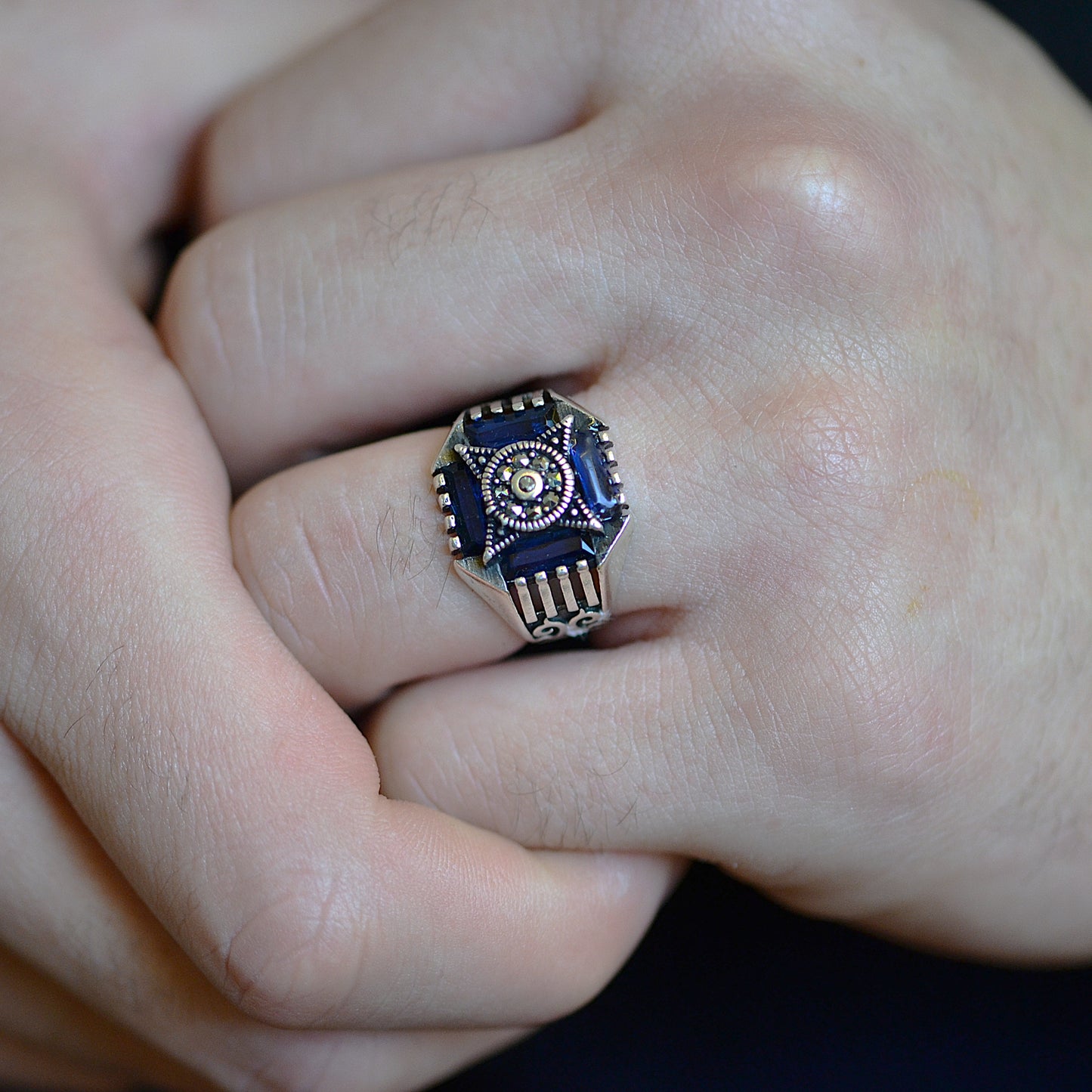 Blue Dynasty Ring Silver 925K