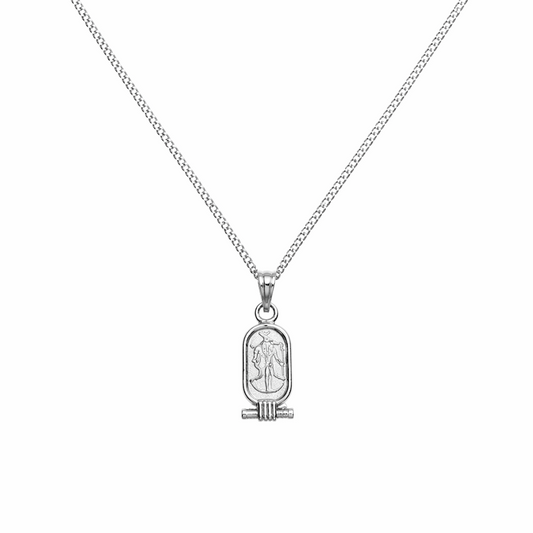Ancient Cartouche Pendant – Silver 925 Plated with Platinum