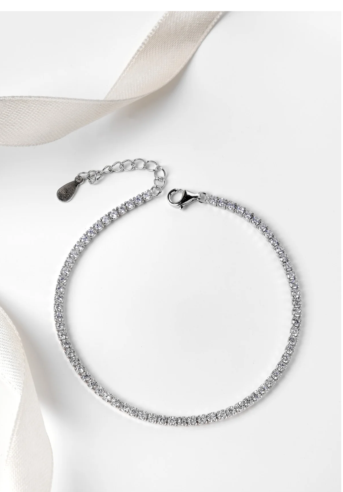 tennis bracelet for women pure silver PLATED BY PLATINUM