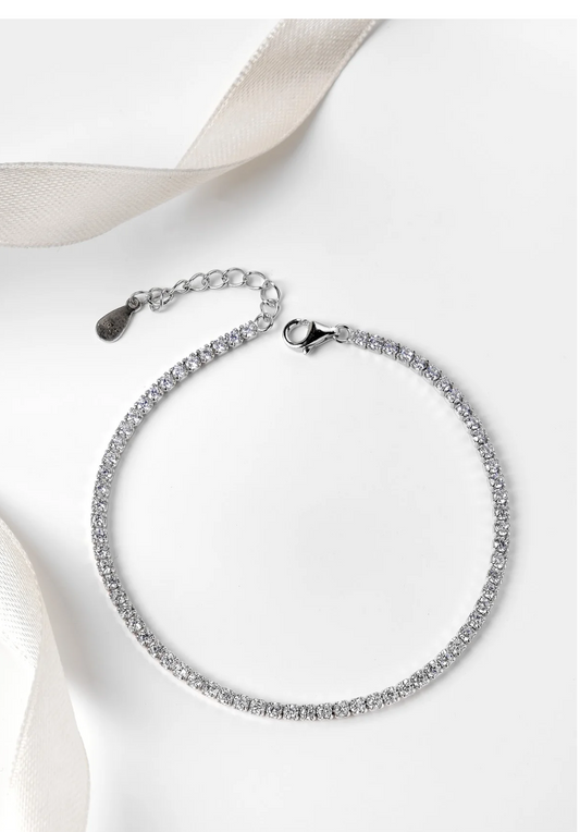 tennis bracelet for women pure silver PLATED BY PLATINUM