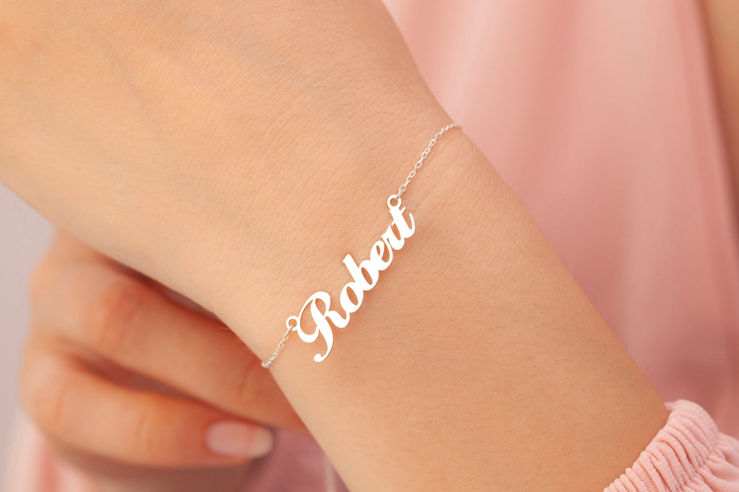 bracelet with name by silver (925k)