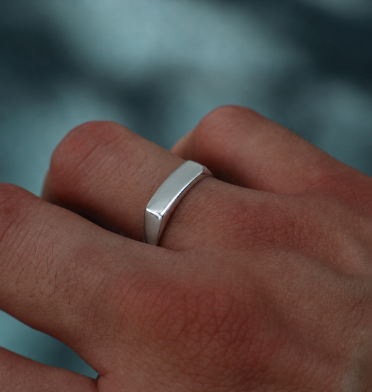 SOLID PLAIN RING SILVER 925K