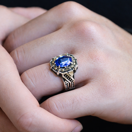 Sapphire Prestige Ring silver 925k