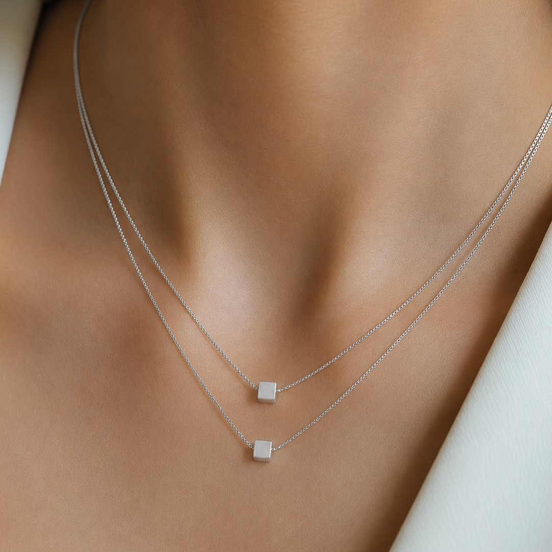 Modern Women's 925 Sterling Silver Necklace