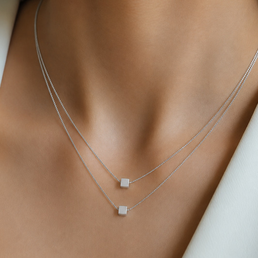 Modern Women's 925 Sterling Silver Necklace