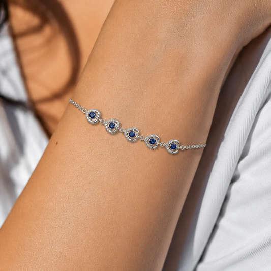 Majestic Bloom Bracelet Silver 925K
