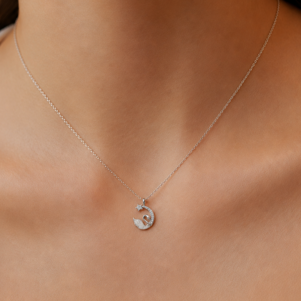 Luxury Women's 925 Sterling Silver Necklace