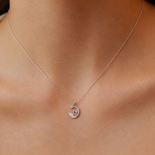 Luxury Women's 925 Sterling Silver Necklace