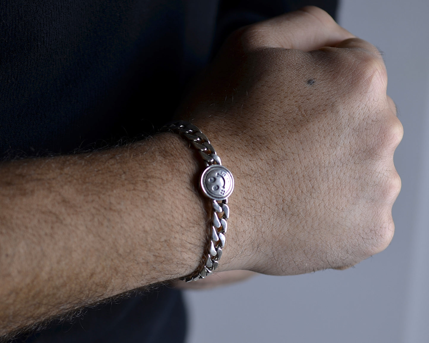 BRACELET FOR MEN PURE SILVER 925k ( SPINNING)
