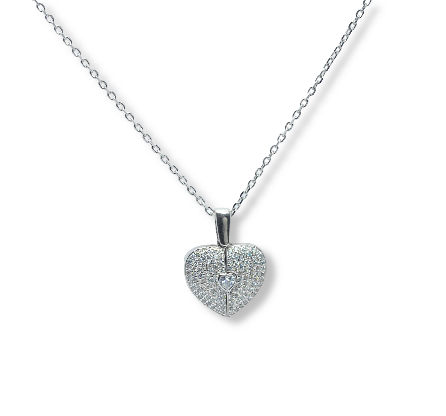 necklace for women made by pure silver 925k PLATED PLATINUM (you can write your name inside)