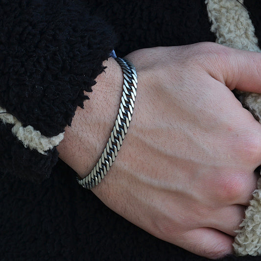 Braid bracelet  silver italian 925 k