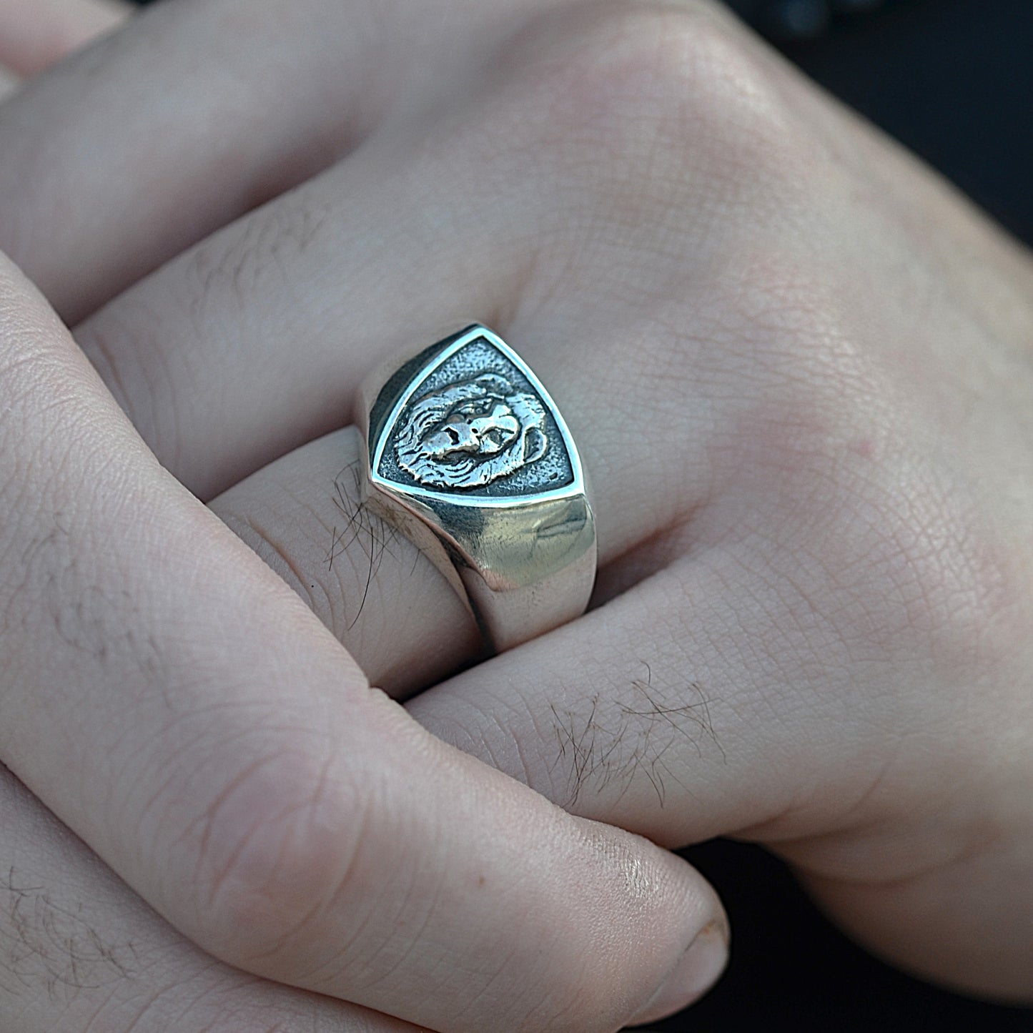 trend ring original swiss silver 925k lion style