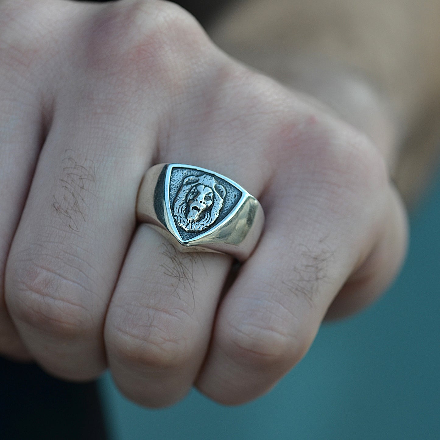 trend ring original swiss silver 925k lion style