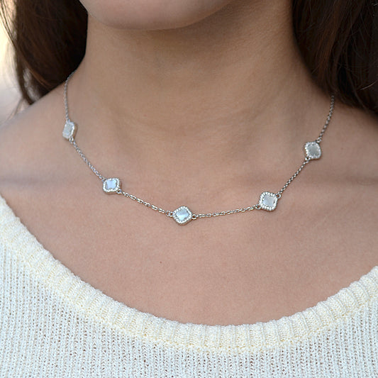 van cleef necklace for women  italy silver 925k
