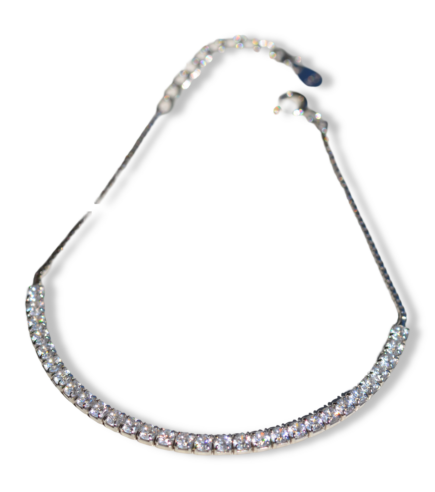 new tennis bracelet pure silver (925K) PLATED BY PLATINUM