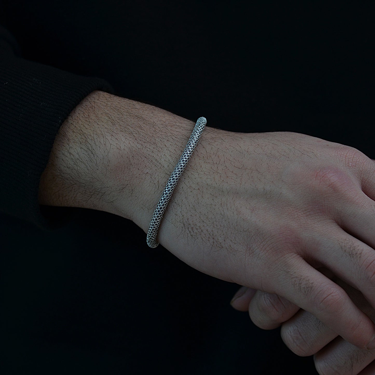new  bracelet for men heavy one silver 925k italian silver