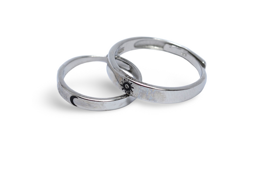 the couple 2 rings silver 925 k  ( FOR COUPLES) free size