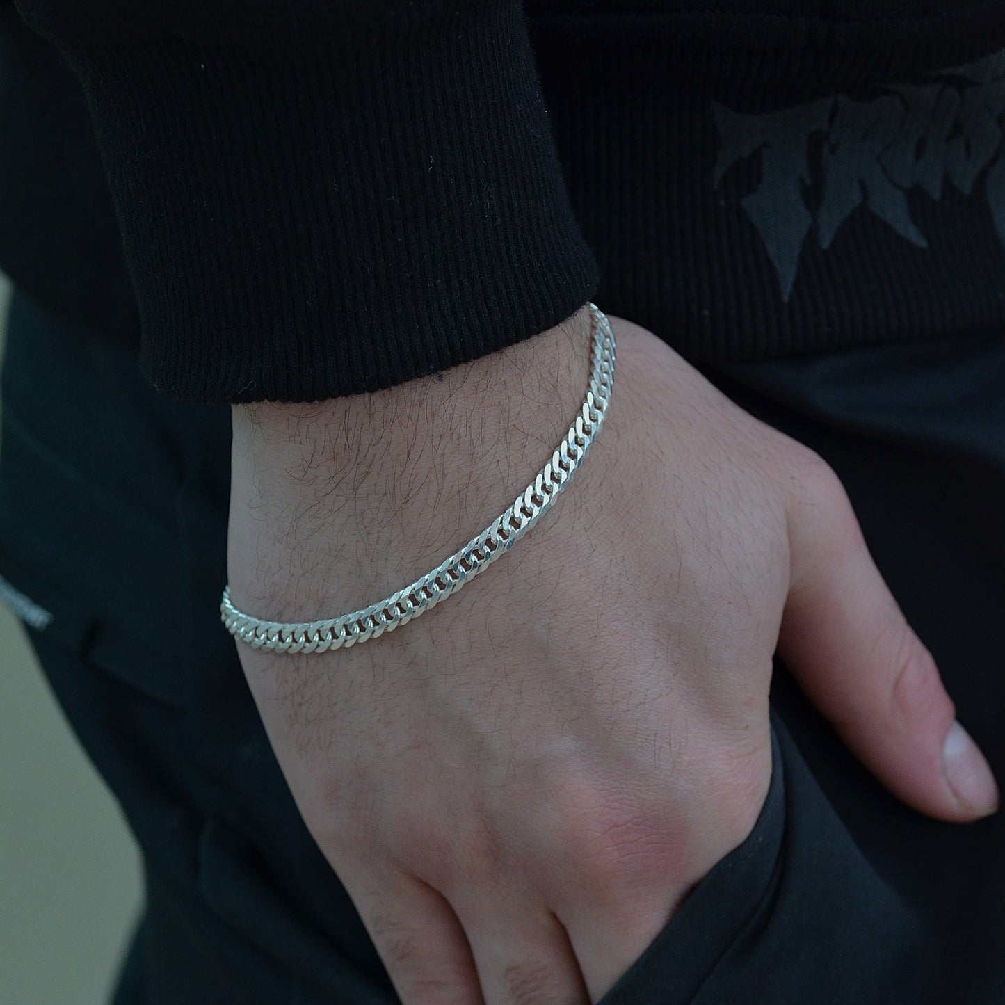 new gromet bracelet for men heavy one silver 925k italian silver