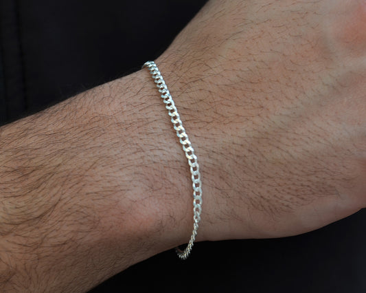 BRACELET FOR MEN GROMET SILVER 925k