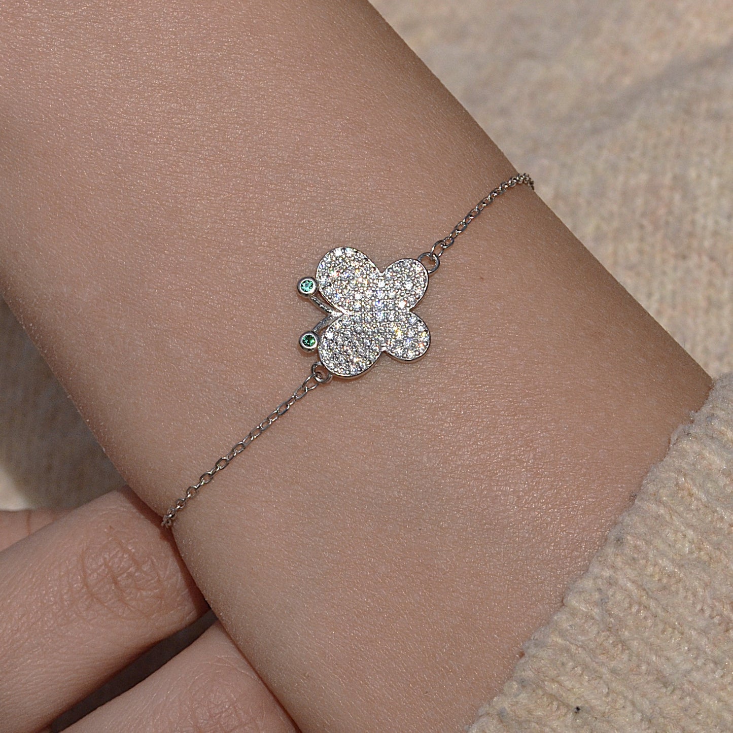 butterfly bracelet silver 925k