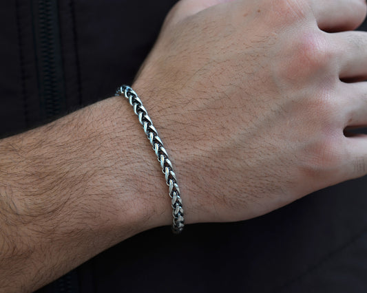 BRACELET FOR MEN PURE SILVER 925K