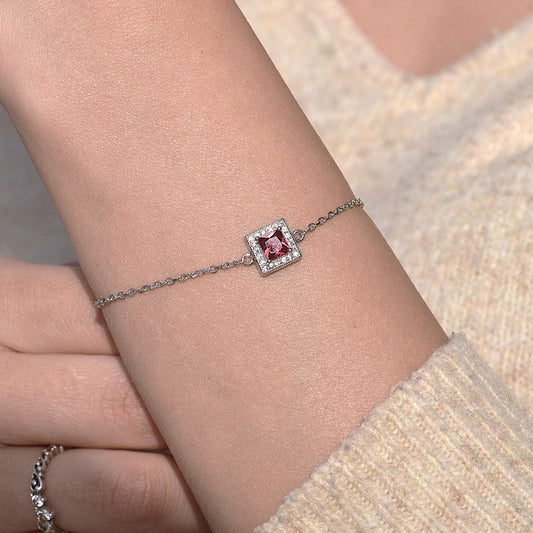 red stone bracelet 925k