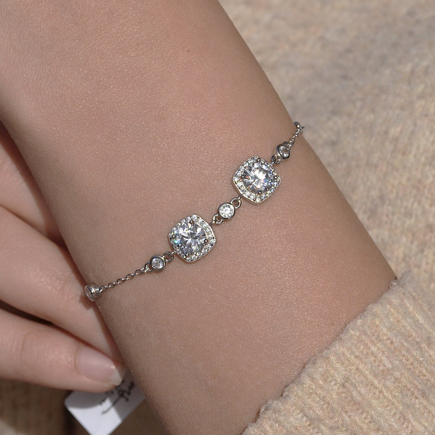 Square bracelet silver 925k